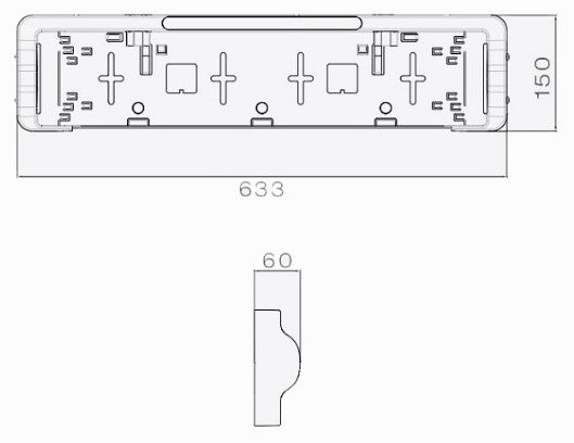 36-3767-001 РАМКА НОМЕРНОГО ЗНАКА С ПОДСВЕТКОЙ LED С КАБЕЛЕМ 0,5М ASS2